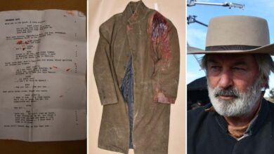 Bloodstained clothing, script used in fatal 'rust' shots