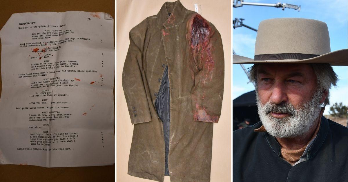 Bloodstained clothing, script used in fatal 'rust' shots