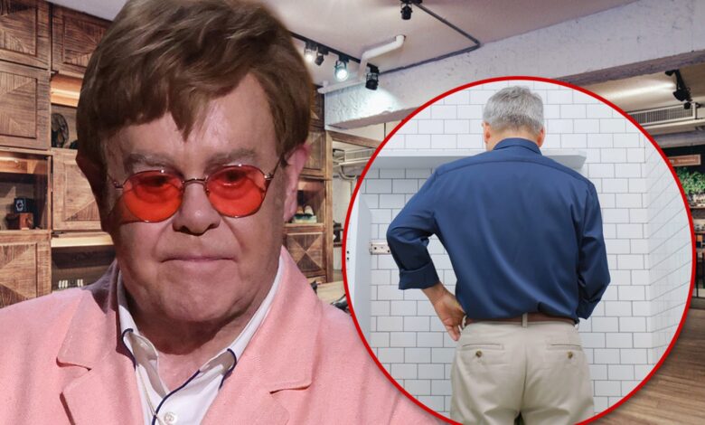 Elton John reportedly pissing into a bottle in a shoe store inspires copycats