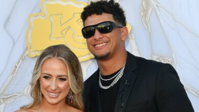 Patrick Mahomes visited by wife and two children during Chiefs Training Camp