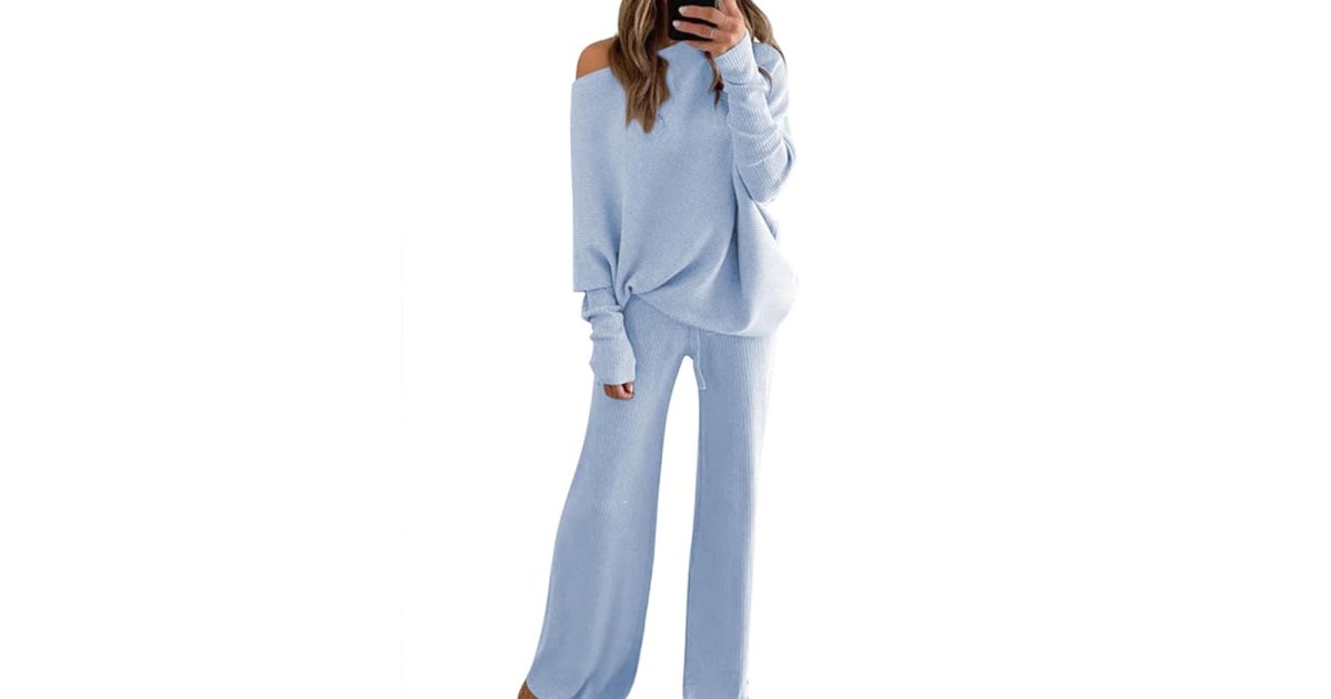 Shop this flattering and comfortable chic loungewear set
