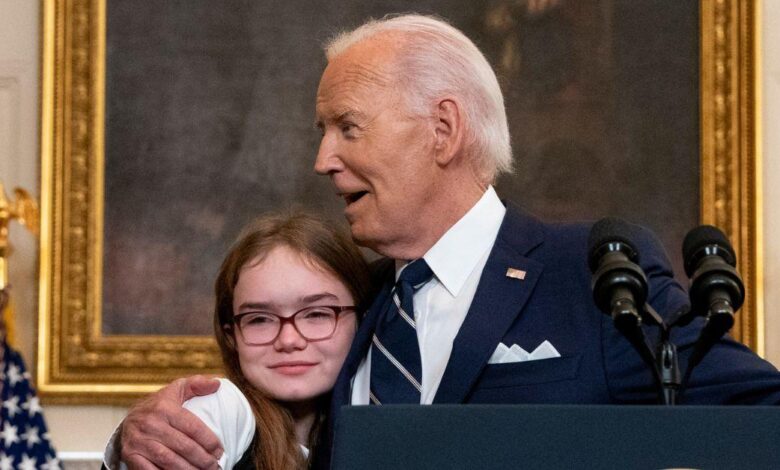 Biden tells daughter of released prisoner, 12: 'No serious guys until you're 30'