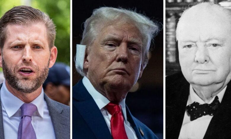 Eric Trump compares his father Donald Trump to Winston Churchill