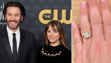 Kaley Cuoco shows off a huge engagement ring after fleeing Hollywood