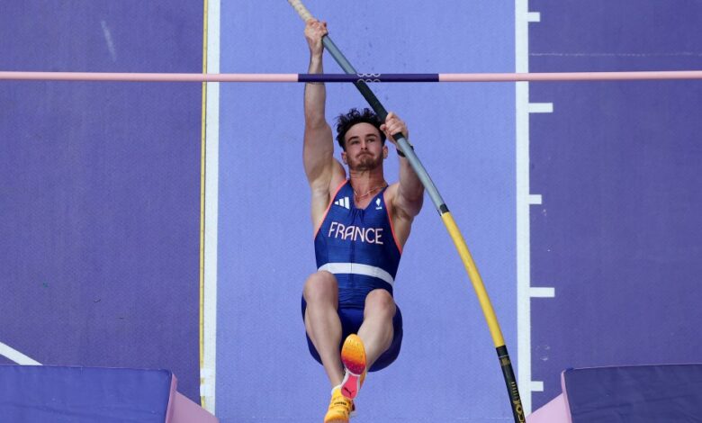 The French pole vaulter's bulge costs him an Olympic medal