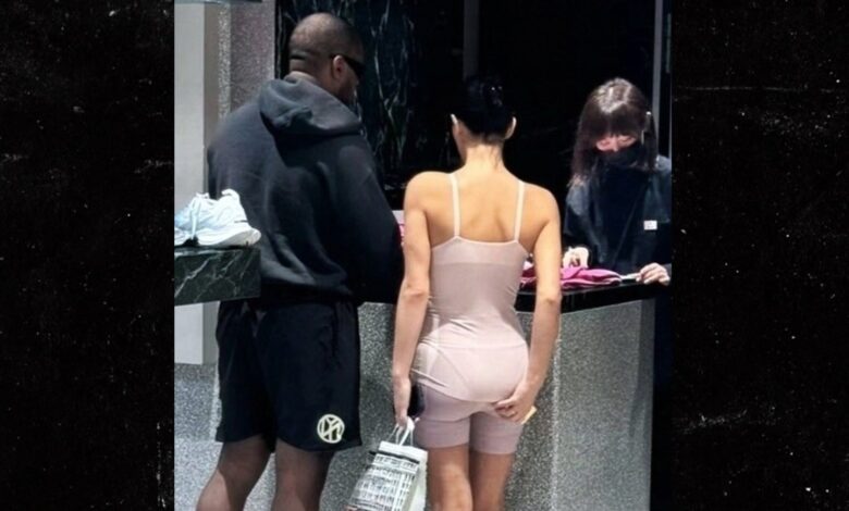 Bianca Censori wears a figure-hugging look while shopping in Tokyo with Kanye West