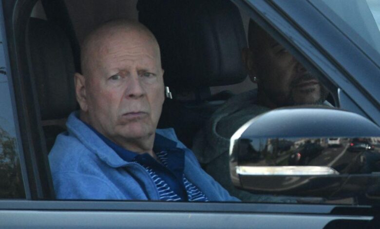 Bruce Willis' rare public outing with bodyguards as dementia progresses