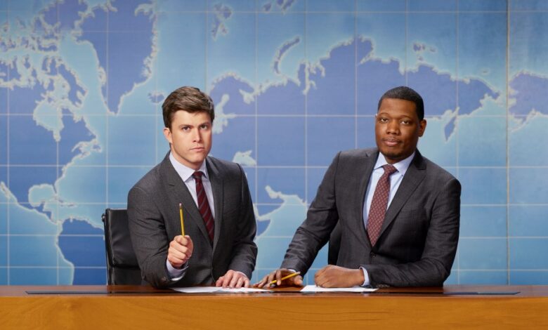 Colin Jost and Michael Che present Peacock's first live comedy special