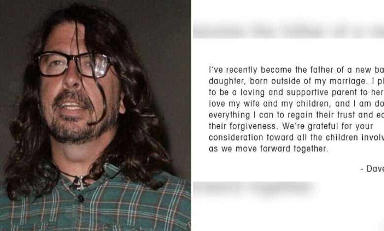 Dave Grohl fans furious that he fathered a baby out of wedlock