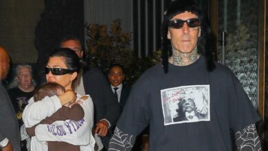 Kourtney Kardashian and Travis Barker Take Baby Rocky on Blink-182 Tour