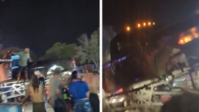 Monster Truck drives through crowd and runs over multiple cars on video