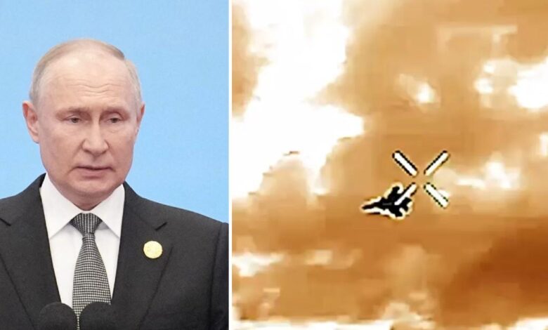 Putin's $50 million fighter plane crashes into the Black Sea after being shot down by Ukraine