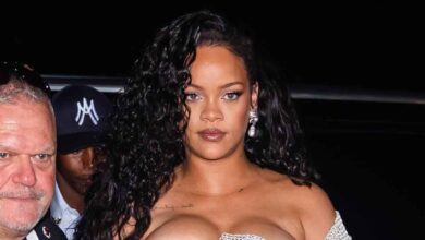 Rihanna stuns in glittering Alaia dress at New York Fashion Week