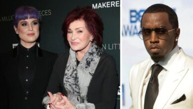 Shocking images resurface of Sharon Osbourne urging daughter Kelly to marry Diddy