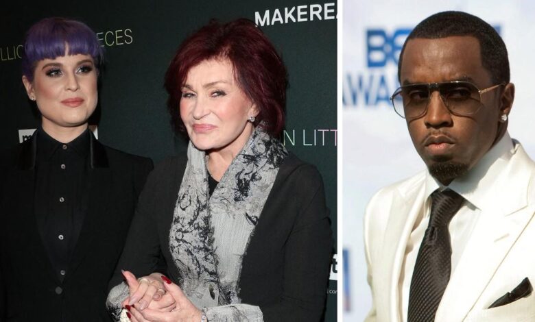 Shocking images resurface of Sharon Osbourne urging daughter Kelly to marry Diddy