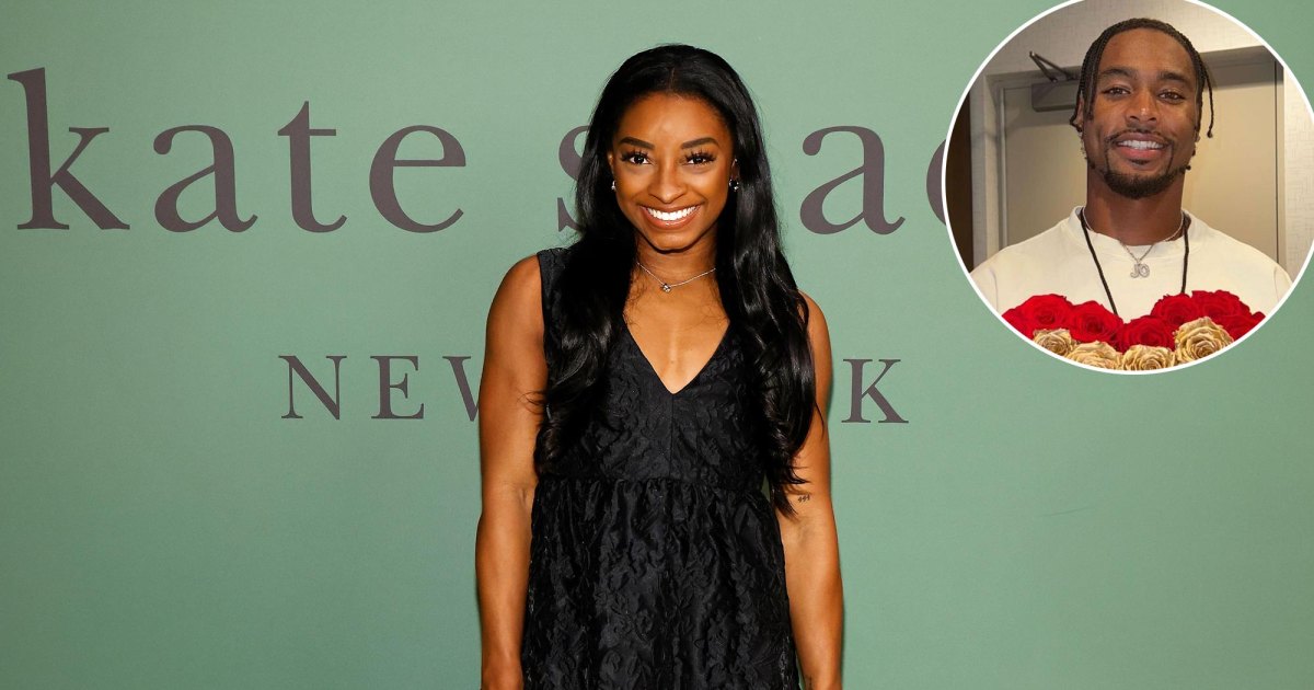 Simone Biles receives a surprise visit from husband Jonathan Owens while on tour