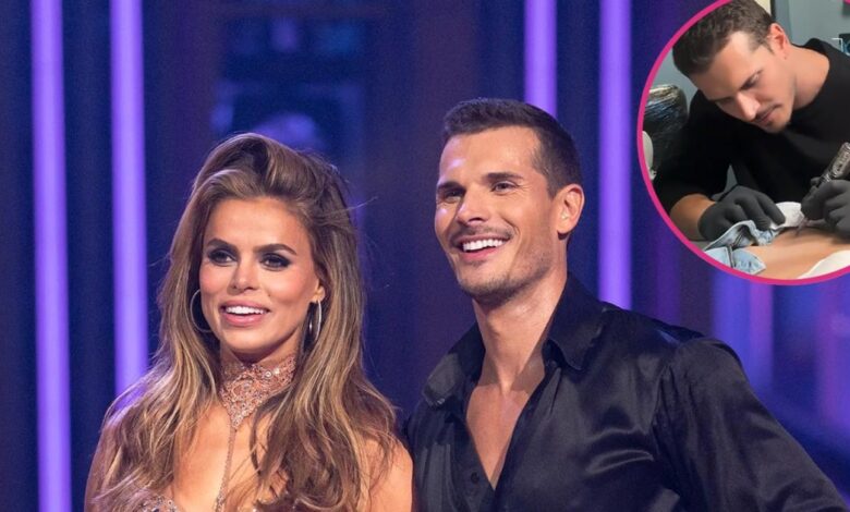 DWTS Pro Gleb Savchenko gives Brooks Nader a pelvic tattoo