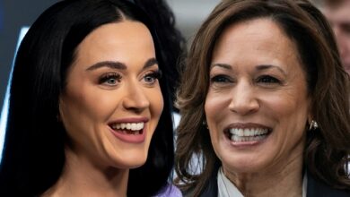 Katy Perry surprises Kamala Harris staffers at campaign rally