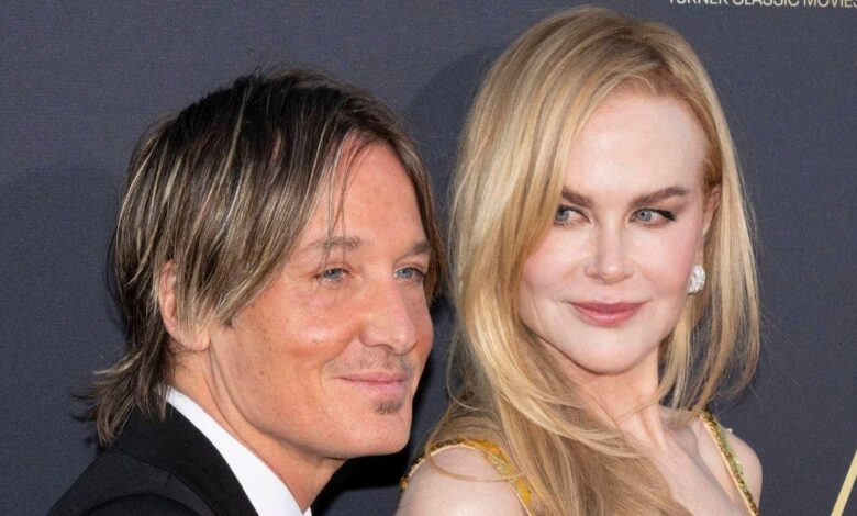 Nicole Kidman supported by Keith Urban at mother's funeral