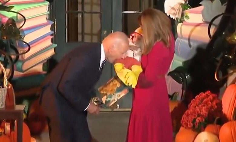 President Biden Pretends to Bite Baby in Chicken Costume, Internet Loses It