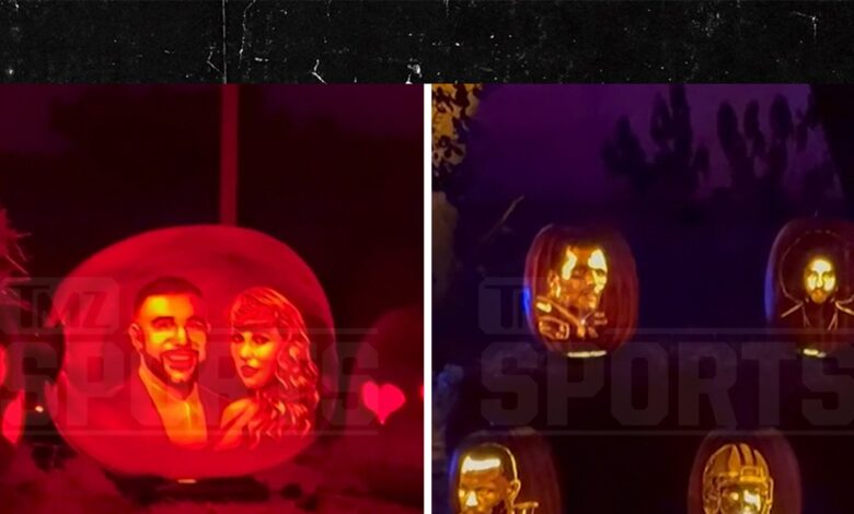 Travis Kelce and Taylor Swift get Jack-O'-Lantern treatment at Halloween exhibit