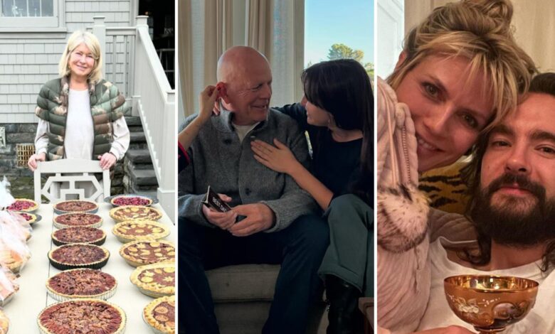 Bruce Willis, Martha Stewart and more celebrities celebrate Thanksgiving 2024