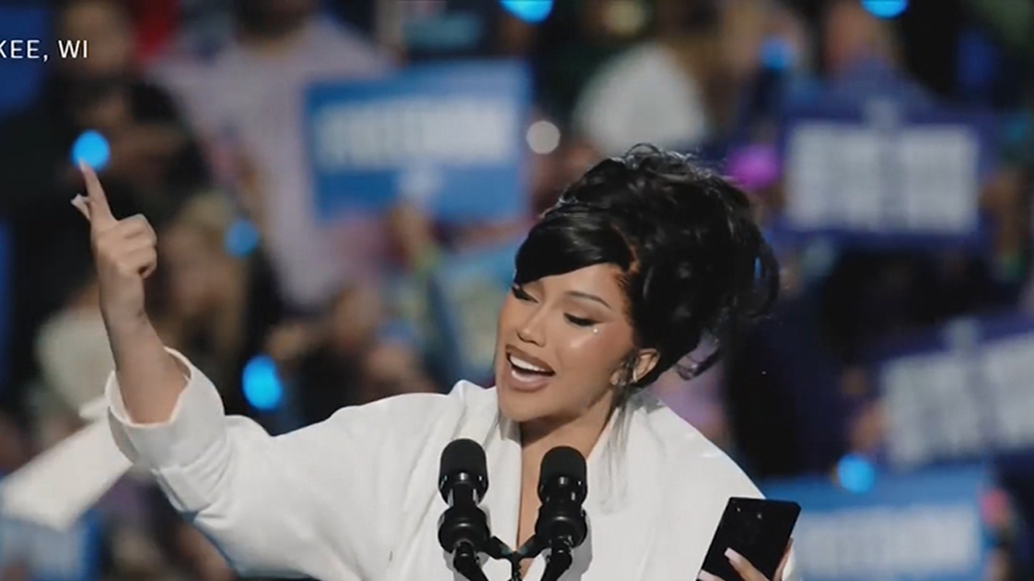 Cardi B Fires Up Crowd at Kamala Harris Rally in Milwaukee