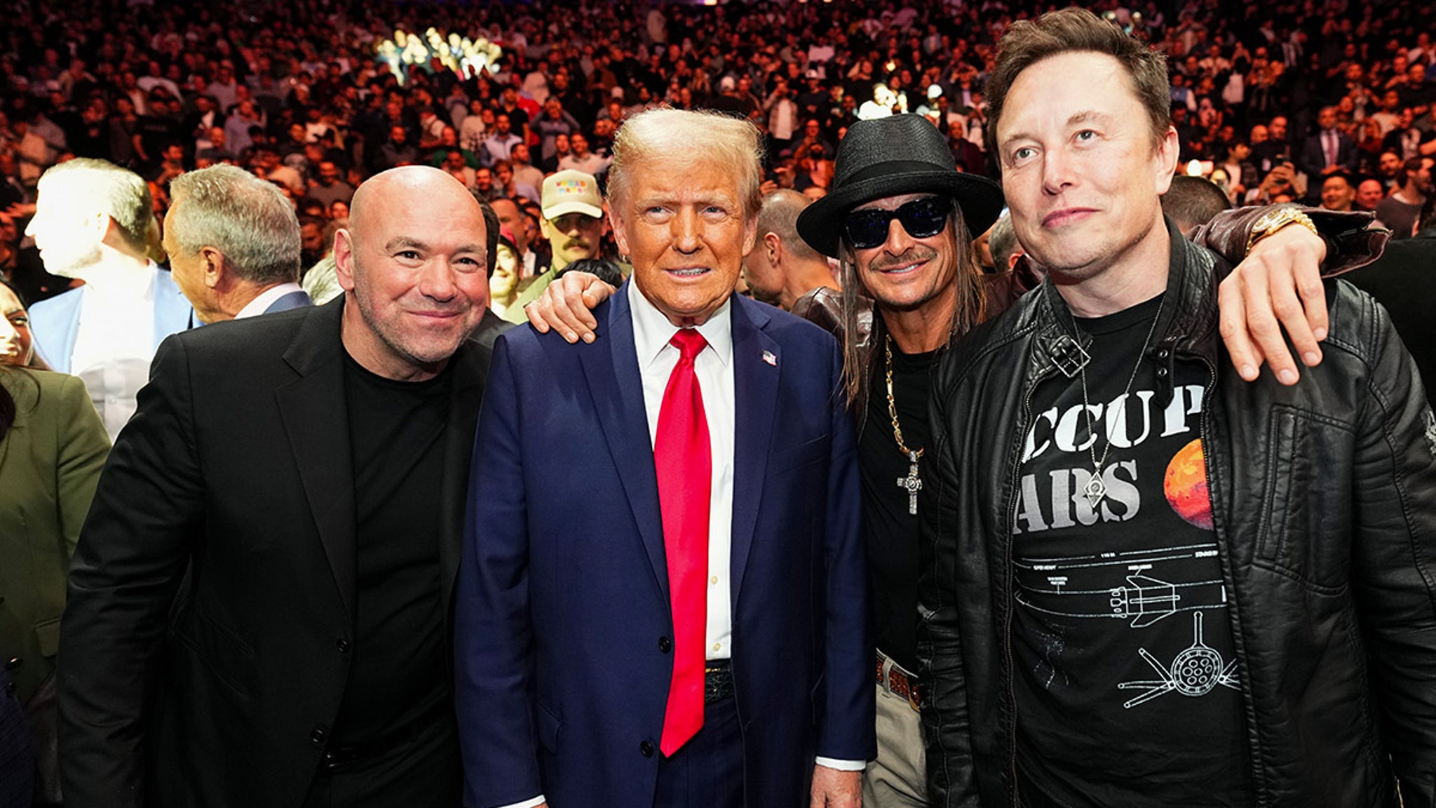 Donald Trump Attends UFC 309 With Elon Musk, RFK Jr., Receives Huge Ovation!