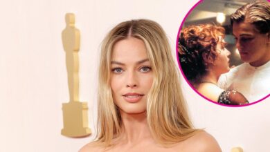 Margot Robbie used the music from Titanic to cry on set in front of Leo and Kate