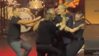 Morrissey concert ends after swarm of fans storms stage and bodyguard is injured