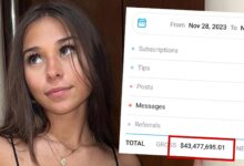 OnlyFans model Sophie Rain claims she made $43 million in the past year