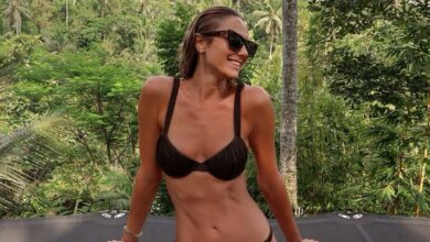 Stacy Keibler stuns in black bikini while on holiday in Bali