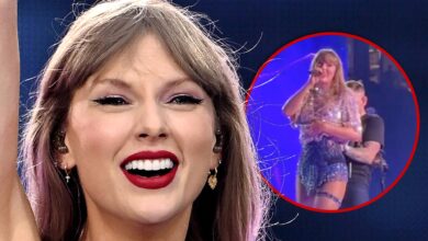 Taylor Swift isn't letting a roaring crowd disrupt her mid-performance technical issues