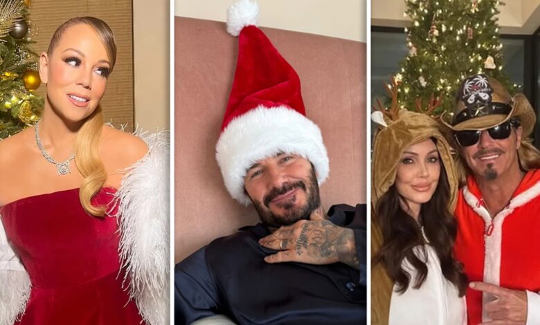 Celebrities are getting into the festive spirit for Christmas 2024