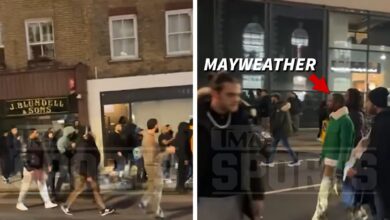 Floyd Mayweather faces anti-Israel protesters in London