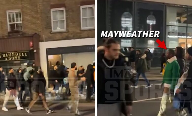 Floyd Mayweather faces anti-Israel protesters in London