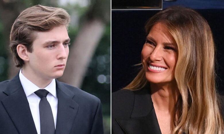 Melania Trump praises 'virgin' son Barron while studying in New York