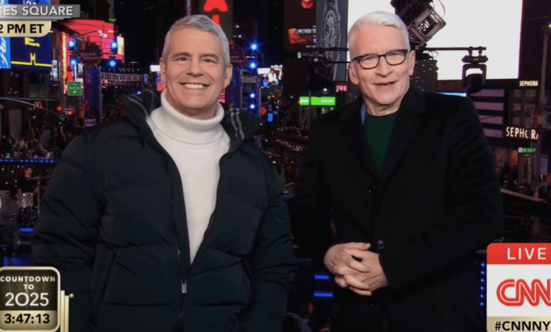 Andy Cohen Brings Tequila to CNN New Year; Anderson Cooper struggles