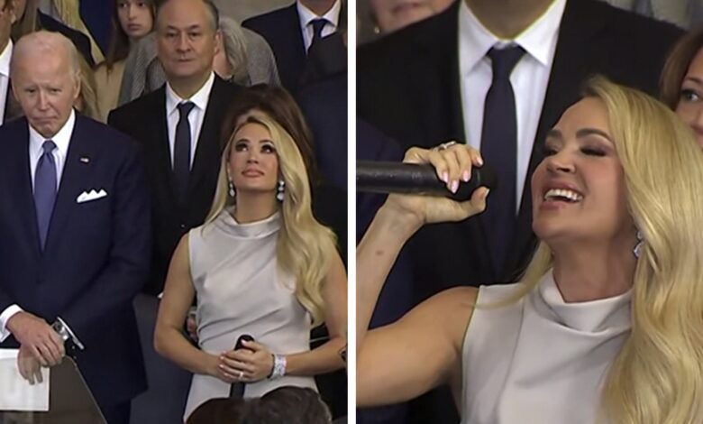 Carrie Underwood forced to sing a capella at the inauguration after a technical glitch