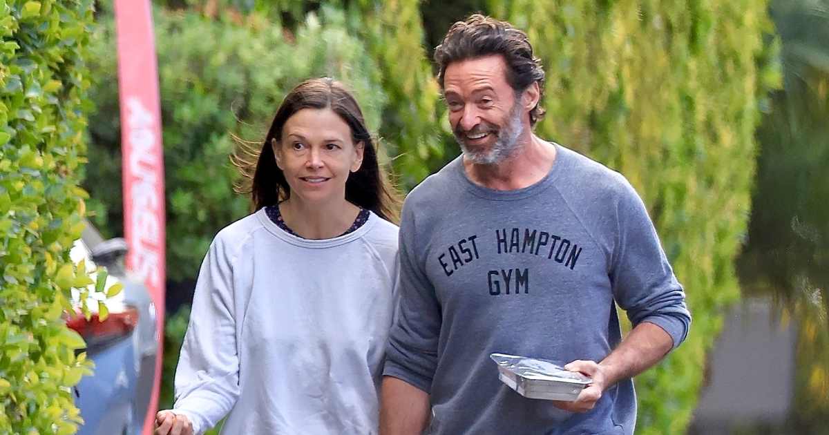 Hugh Jackman and Sutton Foster hold hands after making their romance public