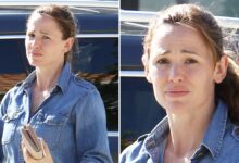 Jennifer Garner makes an emotional appearance visiting the ruins of a burned down church