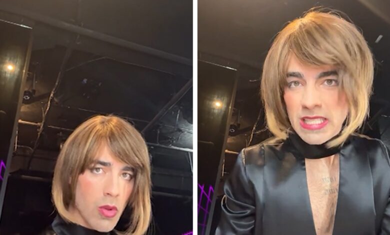 Joe Jonas goes all glam in drag in hilarious TikTok clip