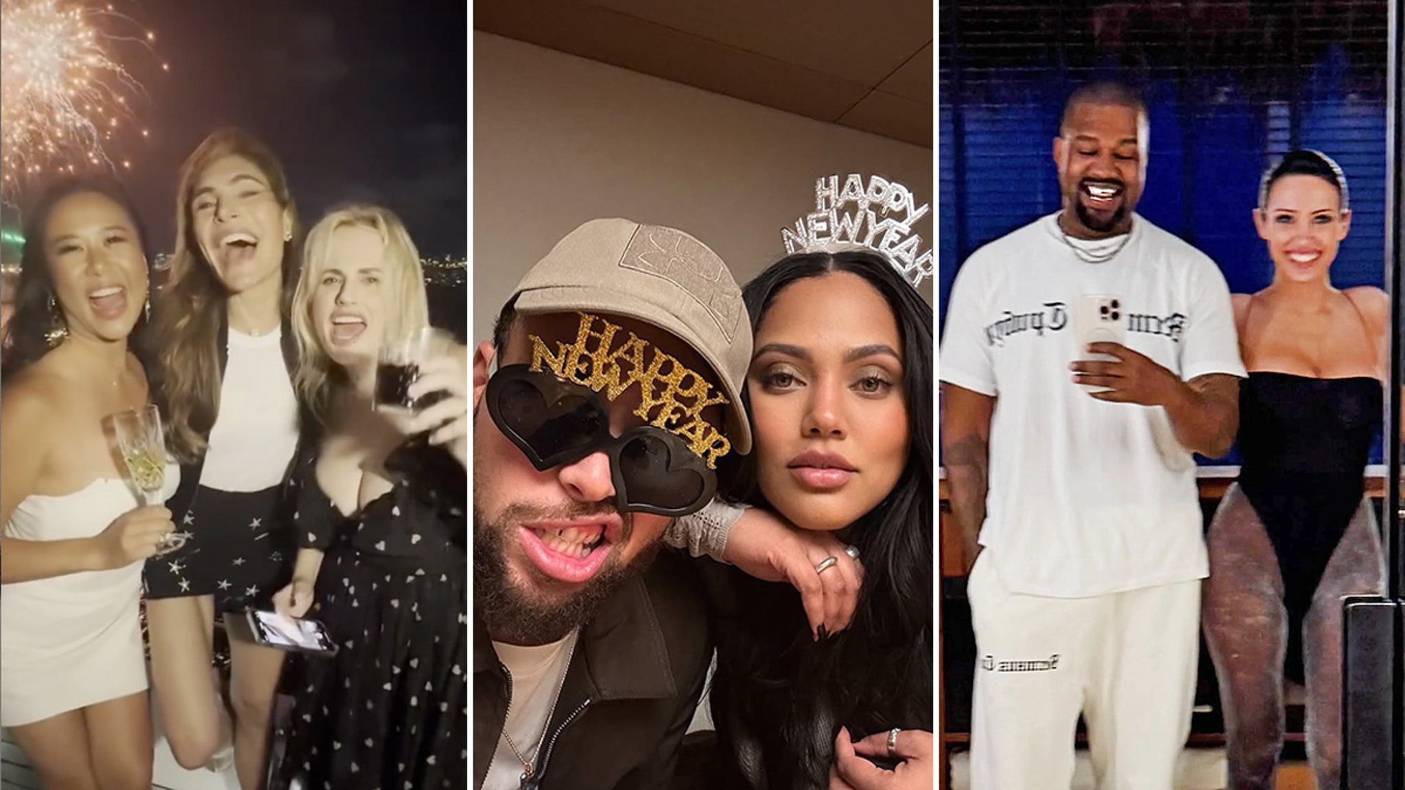 Kanye West, Bianca Censori, Rihanna and more Ring in 2025