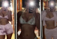 Kim Kardashian shows off body in new Skims Valentine's collection