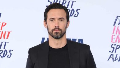 Milo Ventimiglia cries as he loses his home to wildfires in Los Angeles