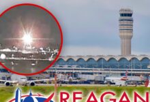 The plane clashes with helicopter at DC airport