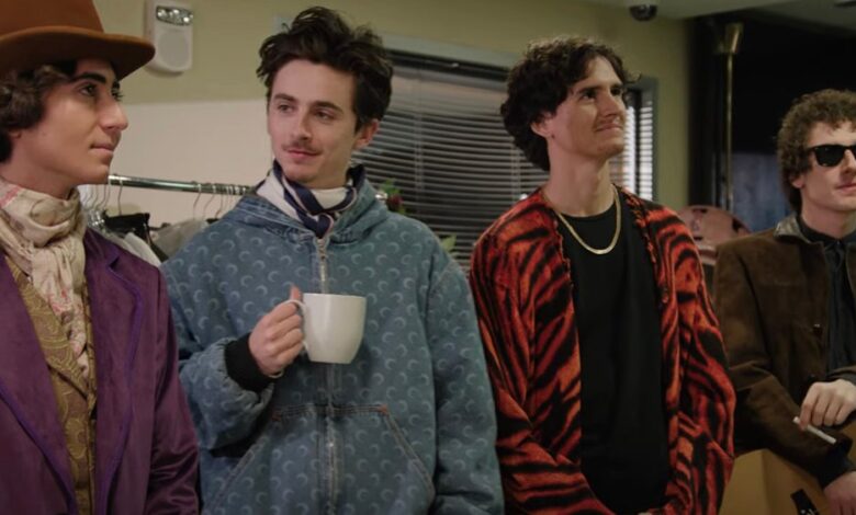 Timothée Chalamet reunites with 'SNL' lookalikes Double Duty