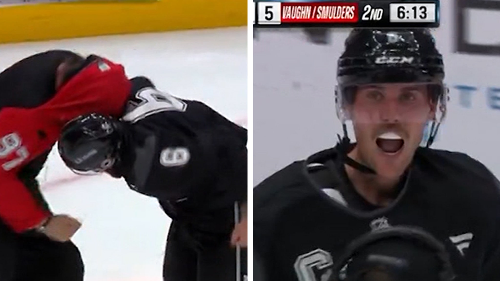Justin Bieber Fighting with Jeremy Roenick at Charity Hockey Game