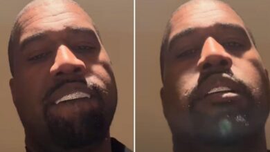 Kanye West speaks on Kardashian diss track with $ 850k grill