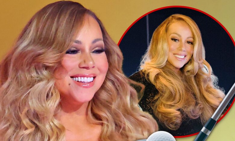 Mariah Carey is wearing Skintight Mesh Top, Leggings to Top Golf in Las Vegas